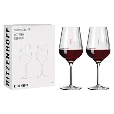RITZENHOFF 3661001 Rotweinglas Set 500 ml - Serie Sternschliff Set Nr. 1, 2 Stück - mit Relieflinie - Made in Germany im Sale